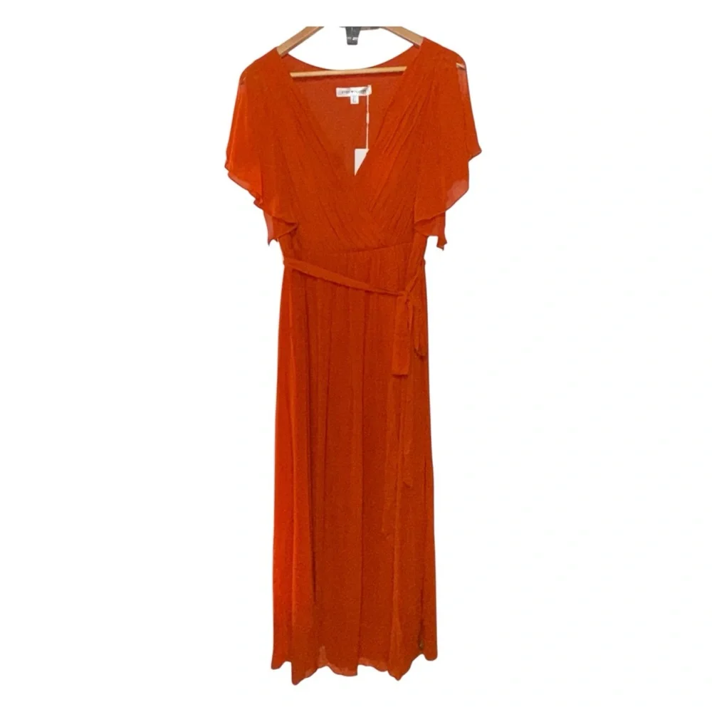 EVER PRETTY ever LEORA A-Line Pleated Tie-Waist Evening Dress Size 14 NWT - Picture 4 of 14